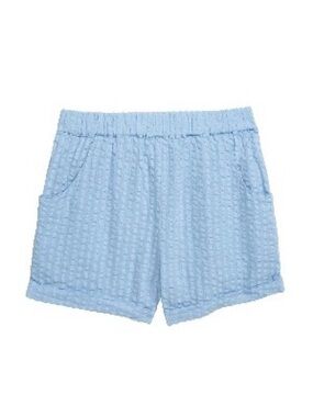 Stem Girls Light Blue Seersucker Textured Summer Cotton Shorts Size 5
